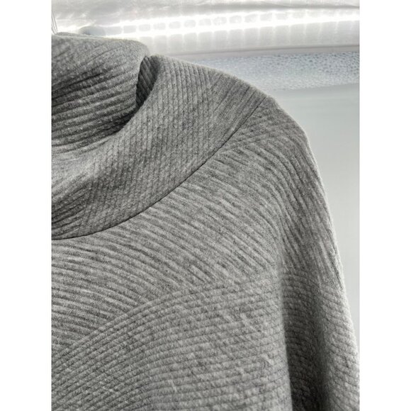 Balance Collection Cowl Neck Ribbed Sweater Gray Size Medium - Picture 3 of 8